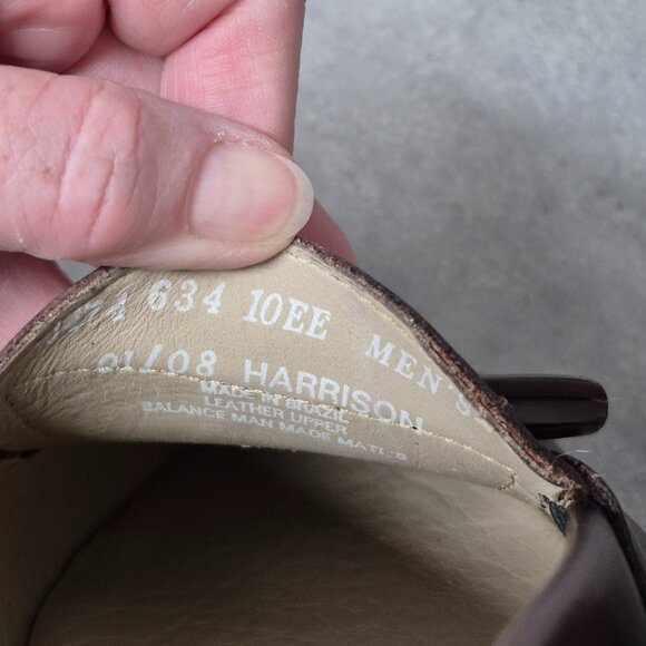 Bass Harrison Mahogany Leather Tassel Loafers Size 10EE - Picture 10 of 10